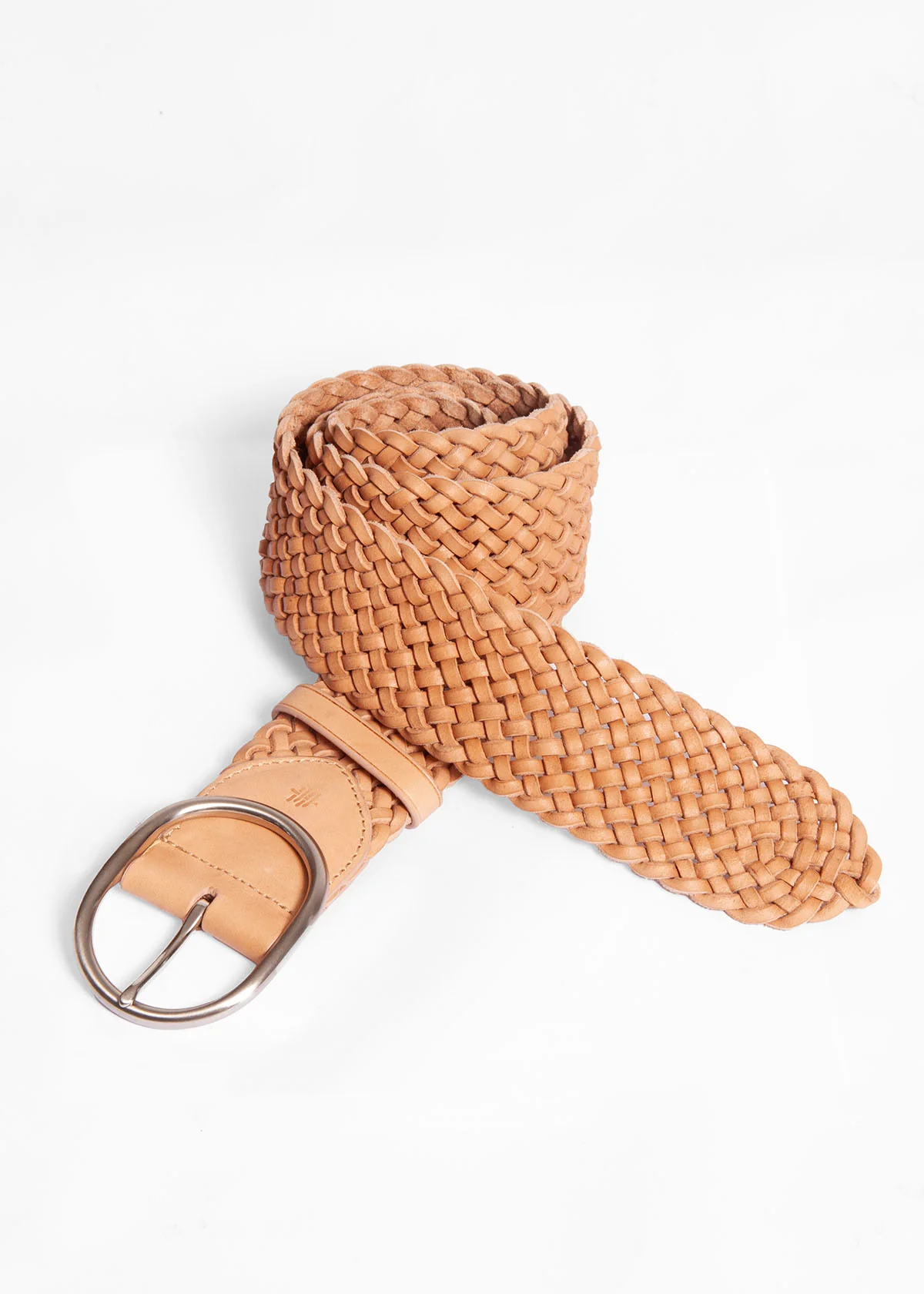 Dragon Diffusion Woven Wide Belt Oval Buckle Natural