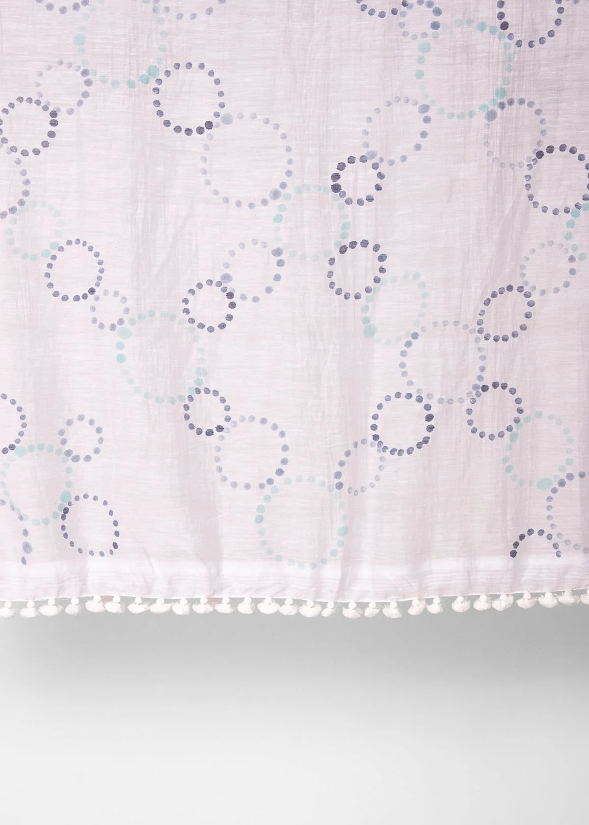 Dupatta Meha Hand Painted - Blue Dots - Image 6