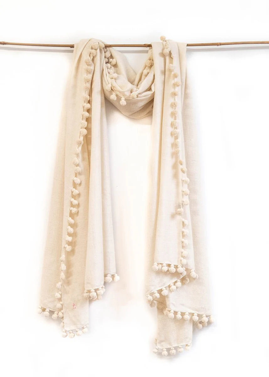 Dupatta Noor Shawl, White - Image 4