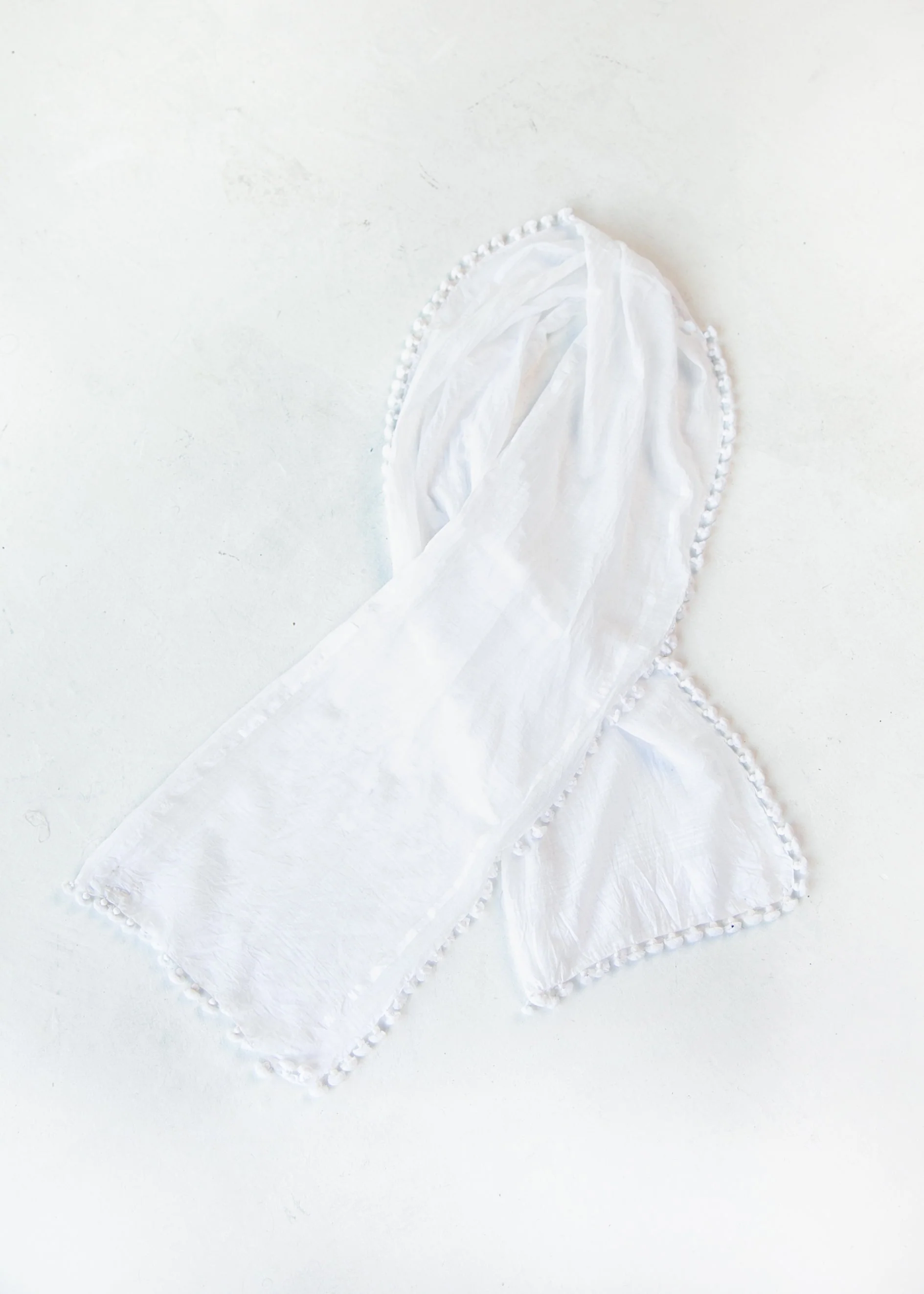Dupatta Plain Scarf - White