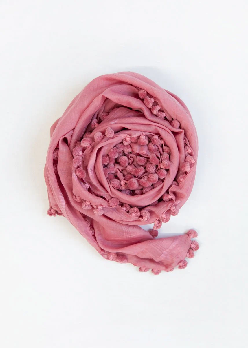 Dupatta Plain Shawl, Dogwood - Image 2