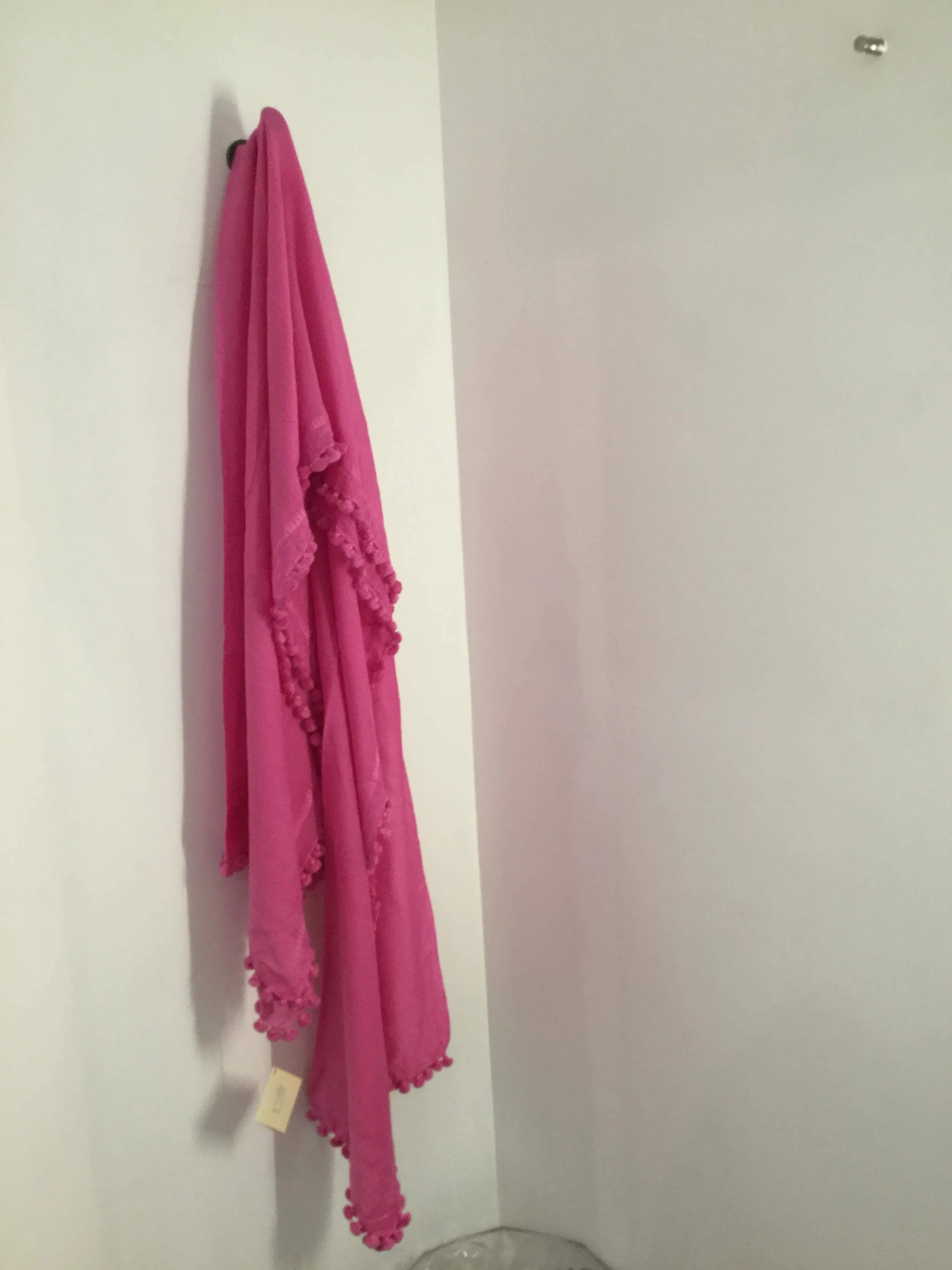 Dupatta Plain Shawl, Fuchsia - Image 3