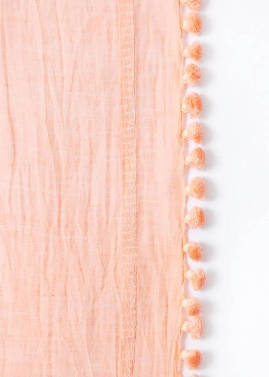 Dupatta Plain Shawl, Sand - Image 2