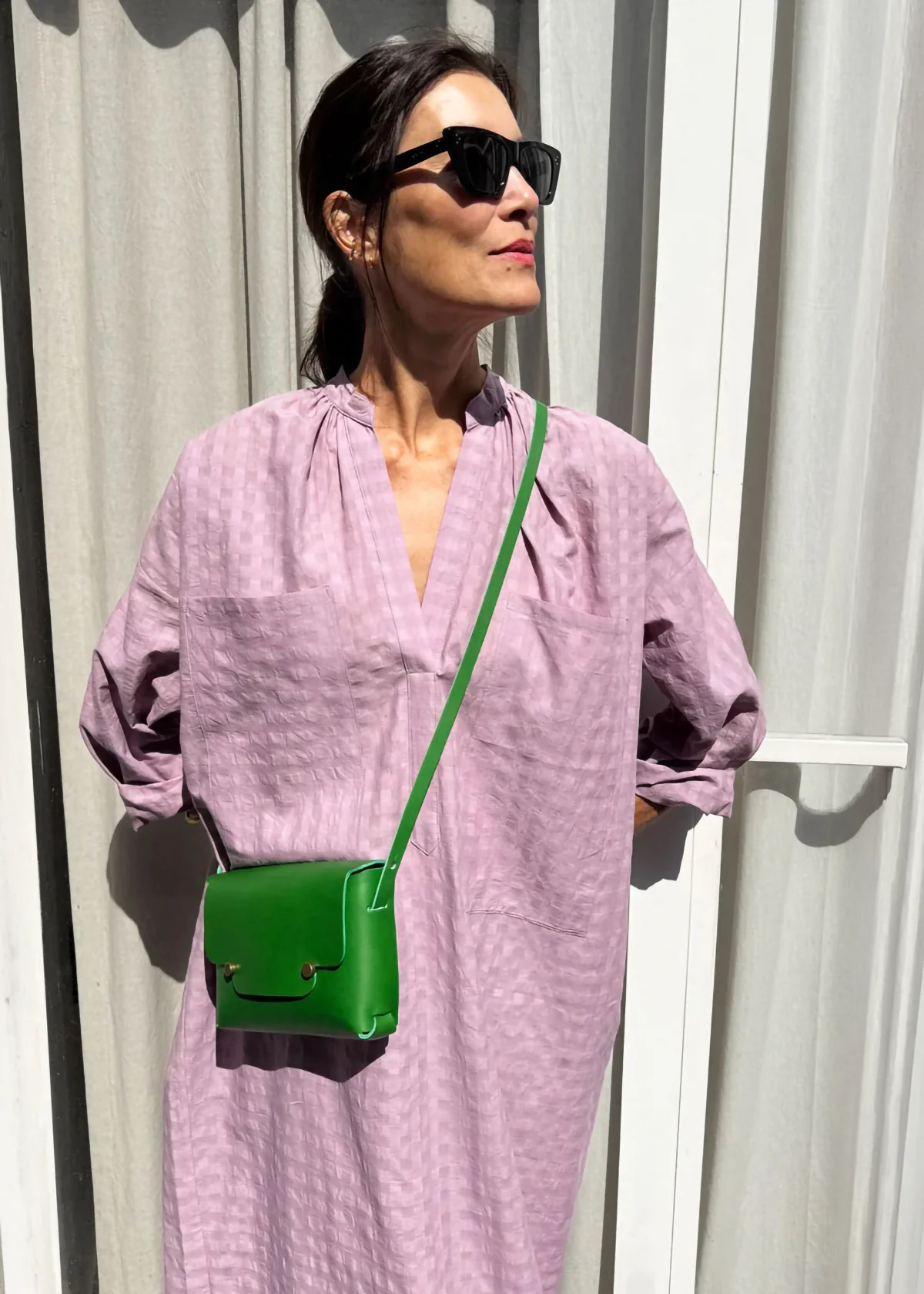 Pocket Grid Caftan - Mauve by Two - Image 3
