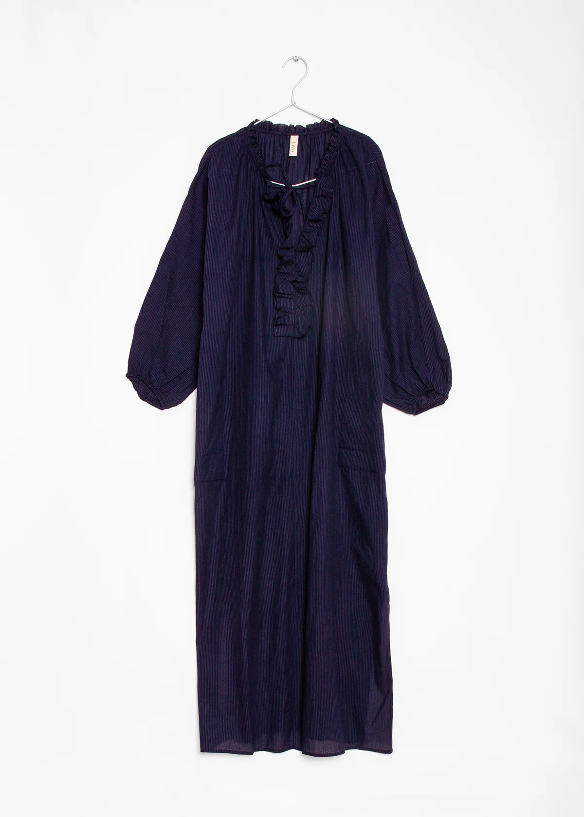 Ruffle Caftan - Navy Pinstripe by Two - Image 4