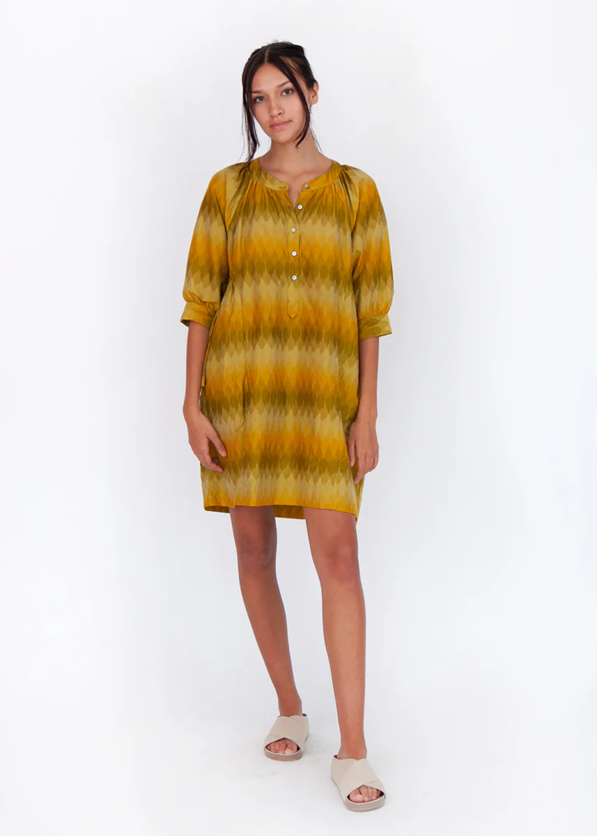 Shireen Ikat Shirtdress - Sunshine - Image 3