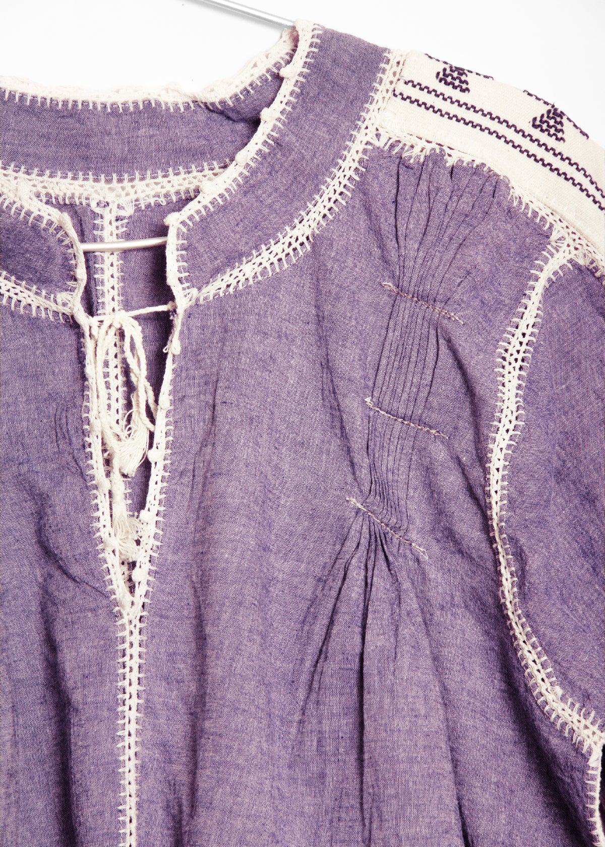 Sirena Chambray Dress Long Sleeves - Purple - Image 2