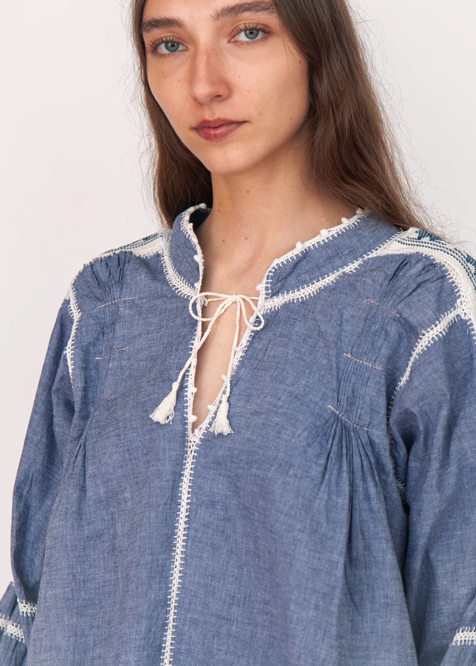Sirena Chambray Top - Azul Marino - Image 4