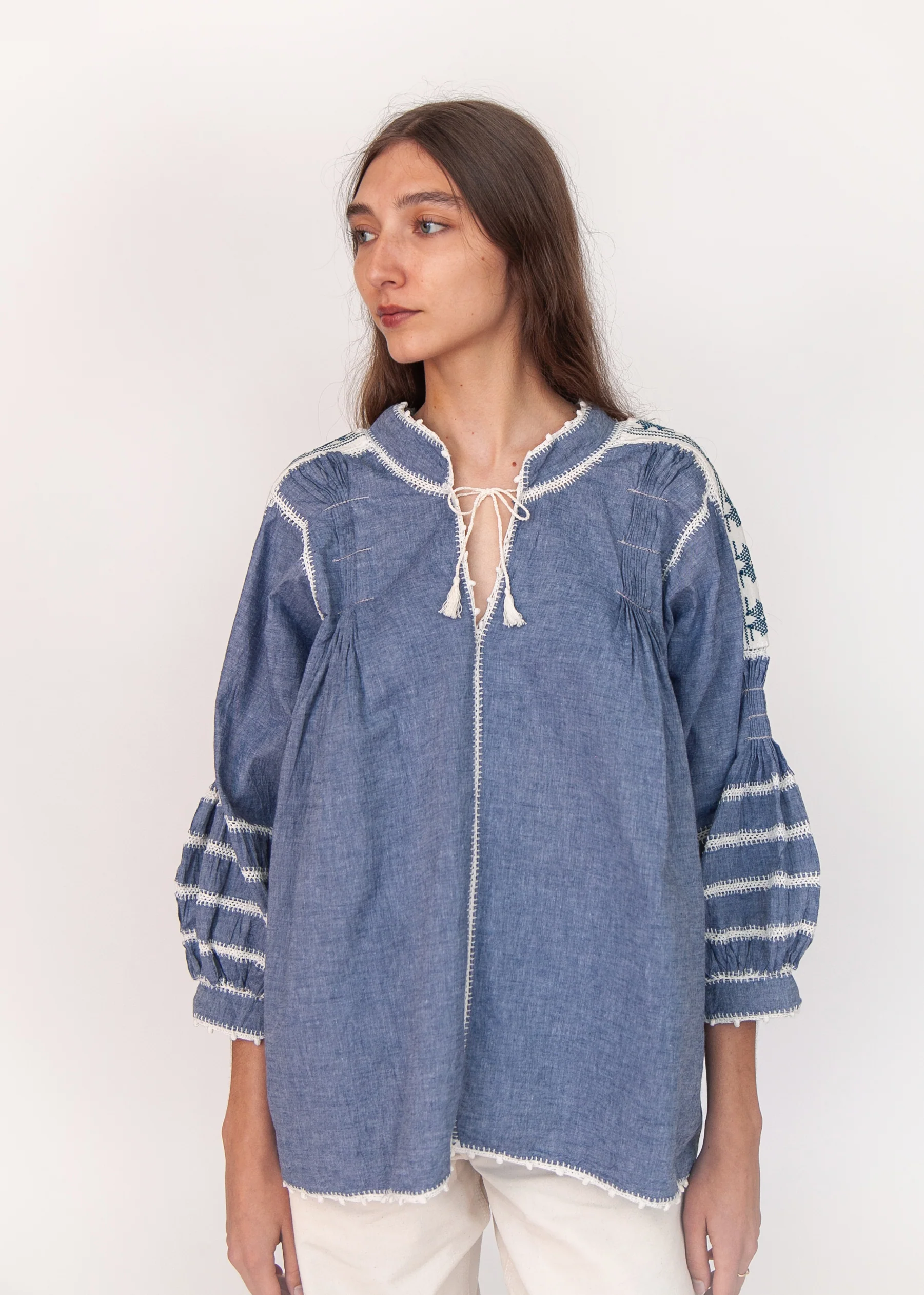 Sirena Chambray Top - Azul Marino - Image 7