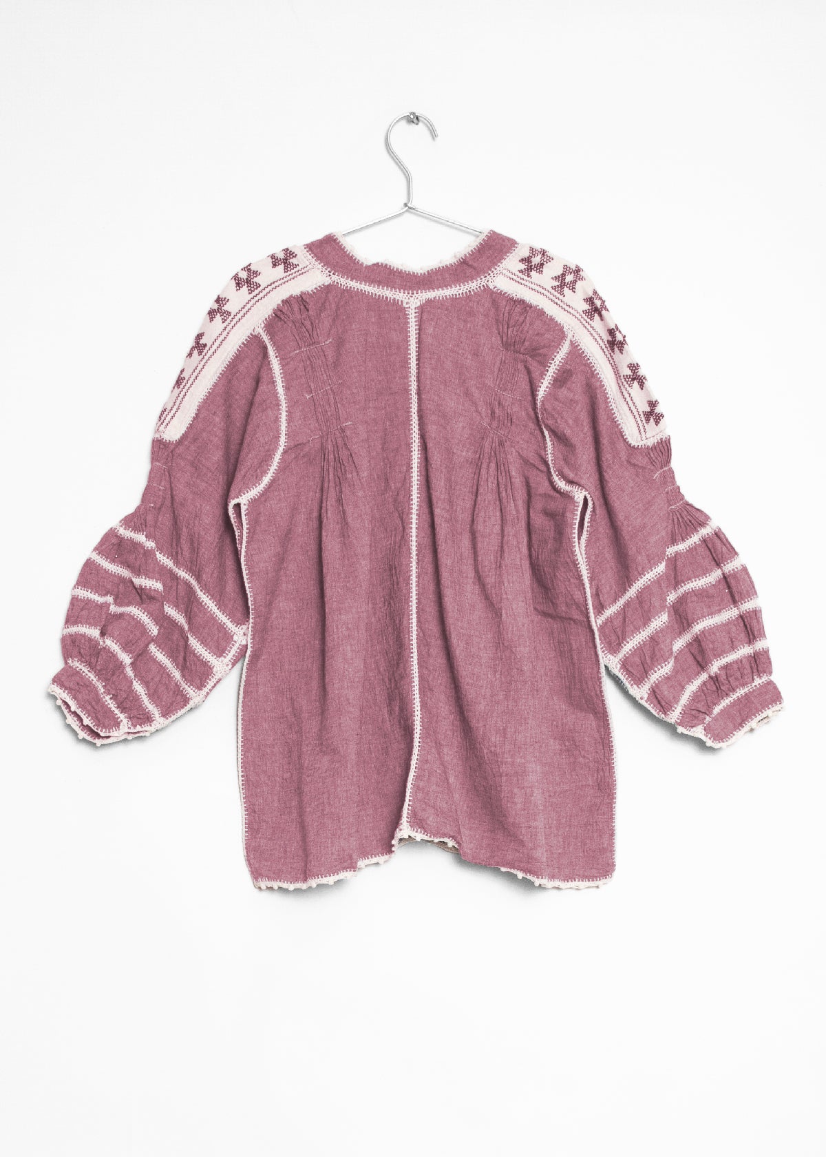 Sirena Chambray Top - Wine - Image 2