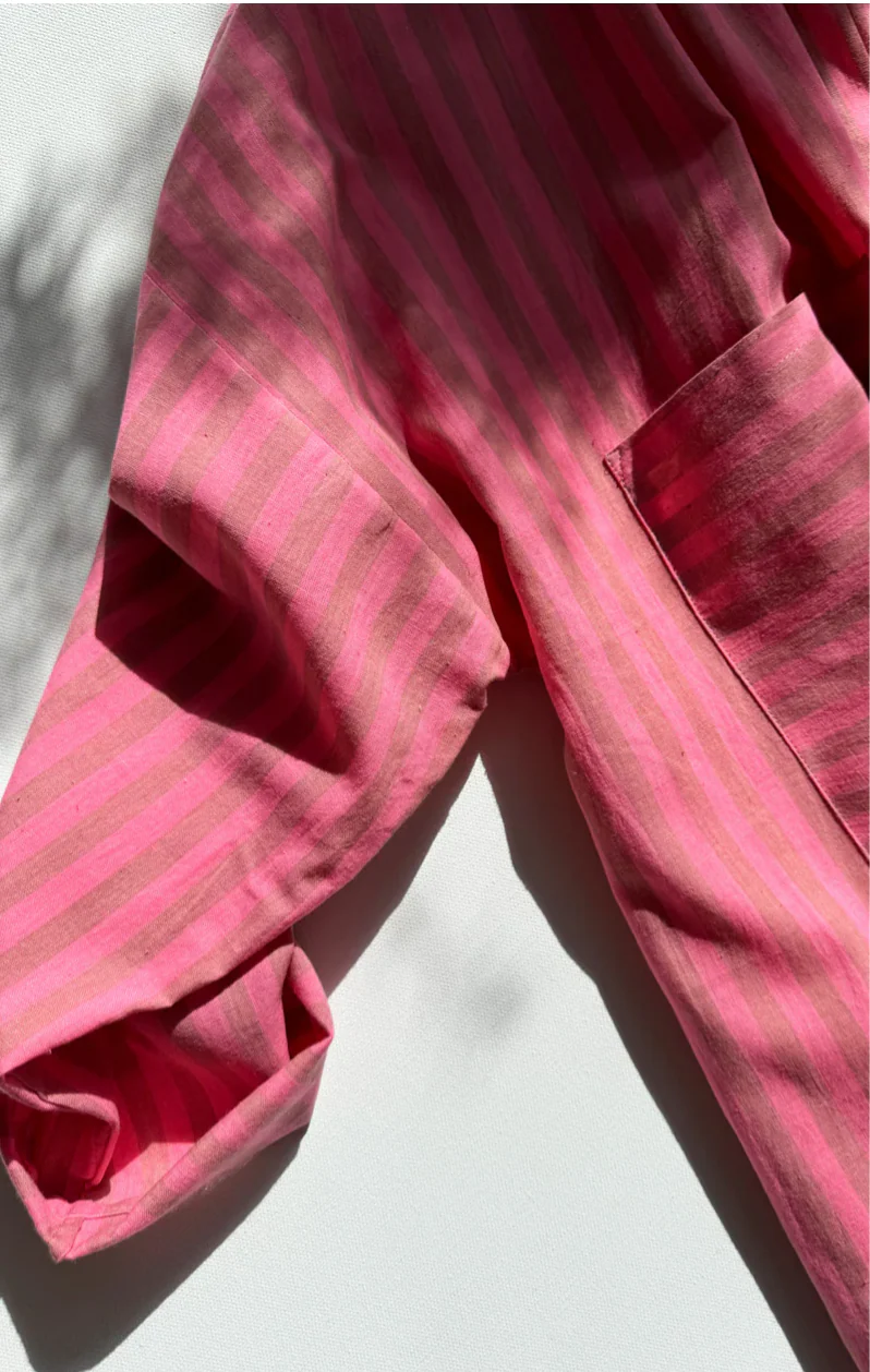 Pocket Caftan - Pink Stripe by Two - Image 4