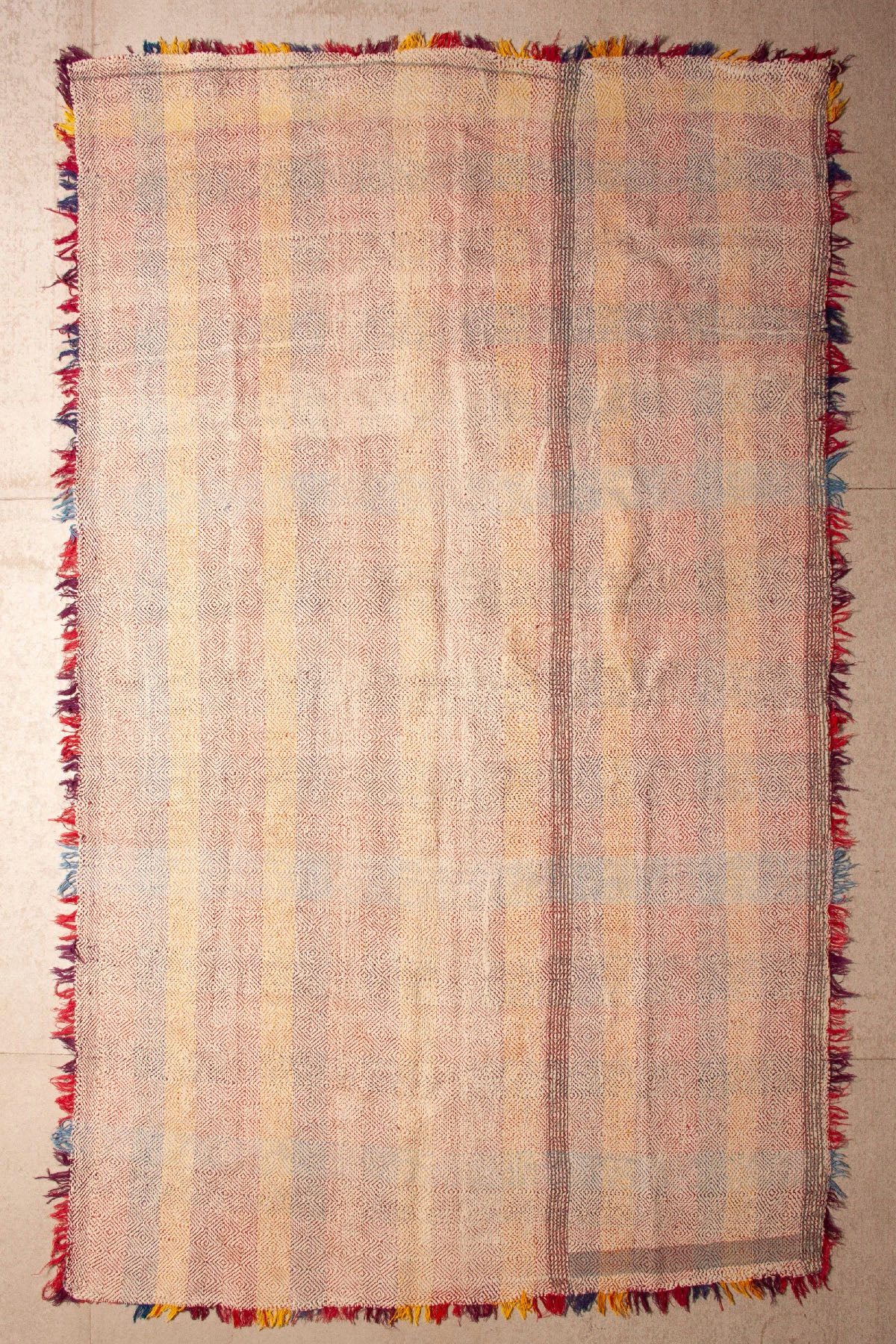 Vintage Dowry Kantha Blanket, #43 - 78"x47" - Image 2