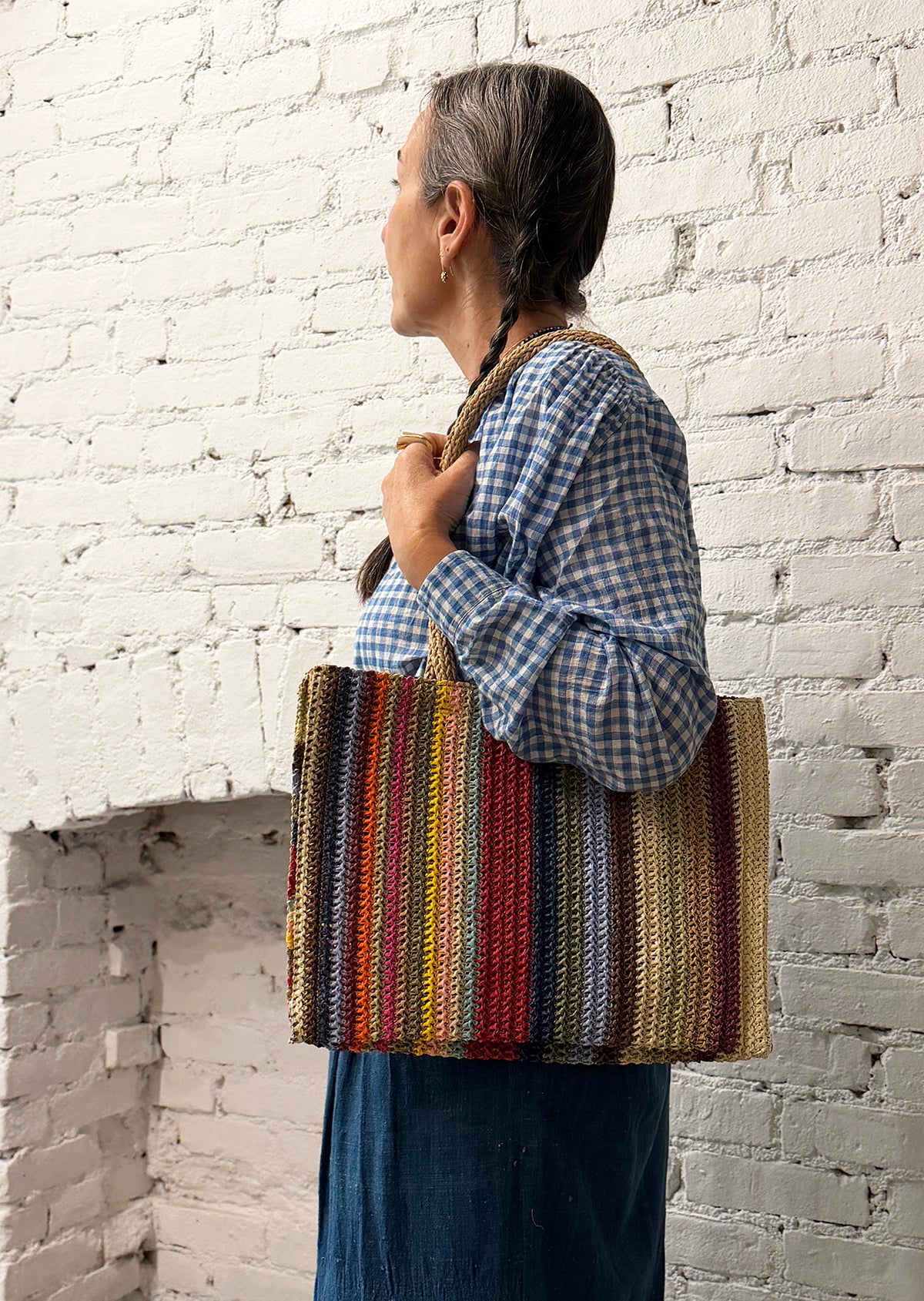 Wyeth Monterey Paper Straw Tote Bag Small - Multi - Image 2