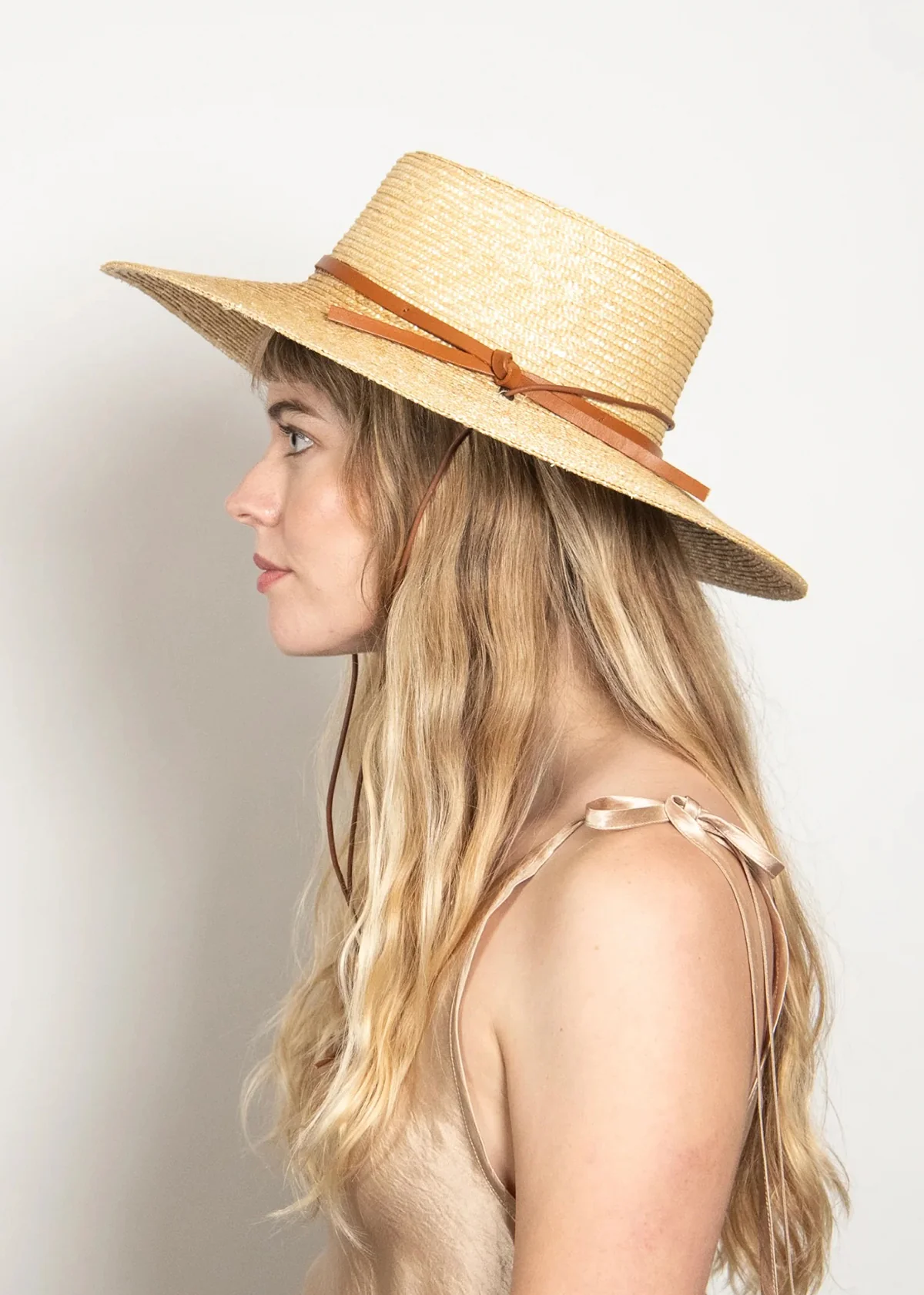 Wyeth Sage Wheat Straw Boater - Natural - Image 2